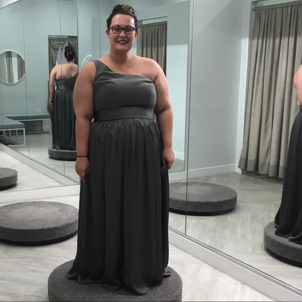 Vera Wang bridesmaid dress charcoal